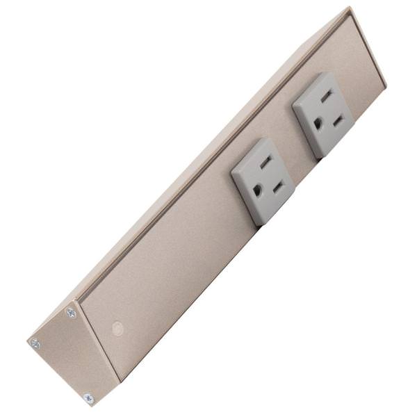 9" 15 amp 120 volt Satin Nickel Under Cabinet Power Strip